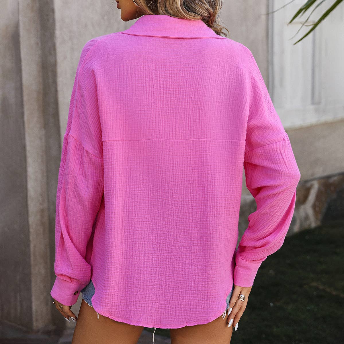 WOMEN'S LOOSE SINGLE BREASTED LONG SLEEVED SHIRT_CWTBLL0773